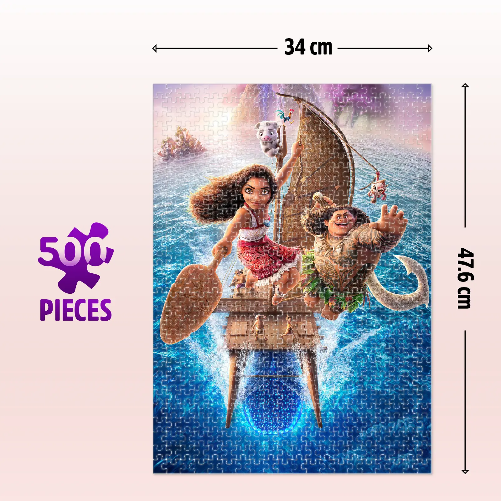 The Ocean Chose Me 500-piece puzzle measuring 34 cm wide and 47.6 cm high