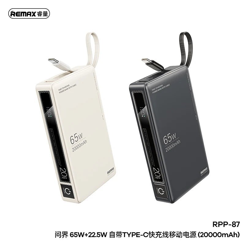 Remax RPP-87 20,000mAh 65W Power Bank