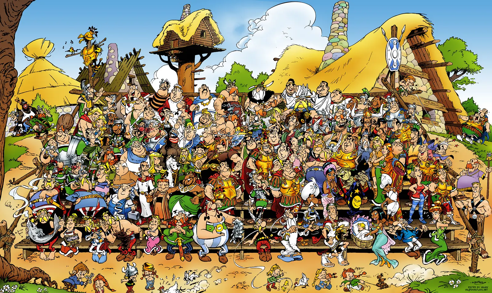 Full artwork of the Jigsawfy Asterix Universe 500-piece puzzle