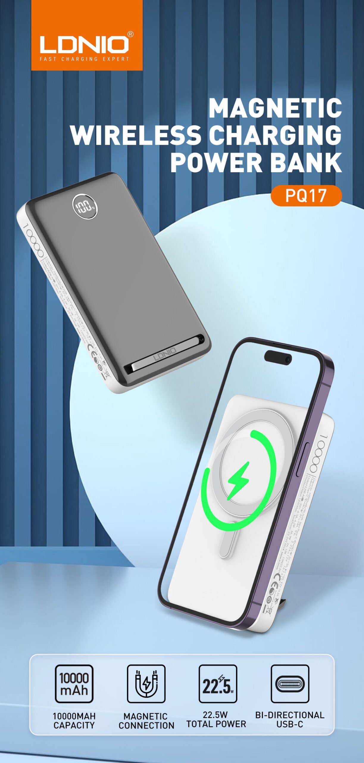 LDNIO PQ17 10,000mAh 22.5W Power Bank